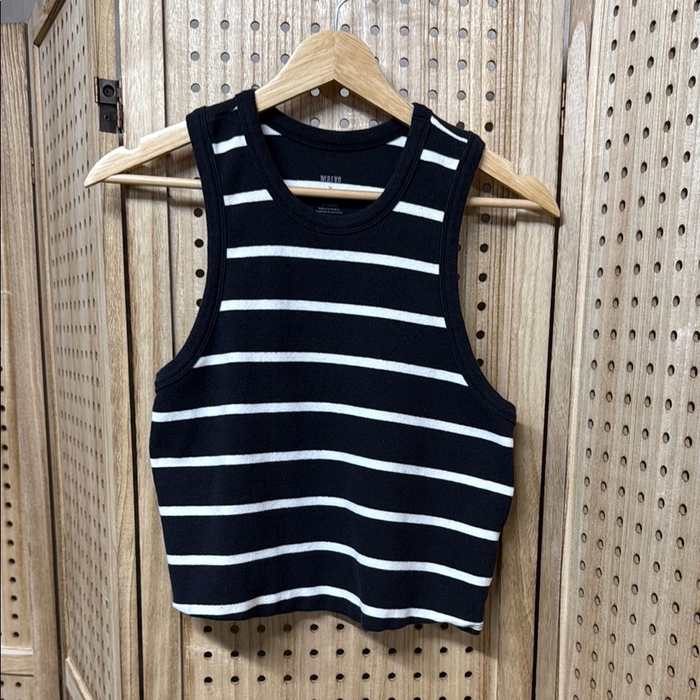 Maeve by Anthropology Striped Cropped Tank Top‎